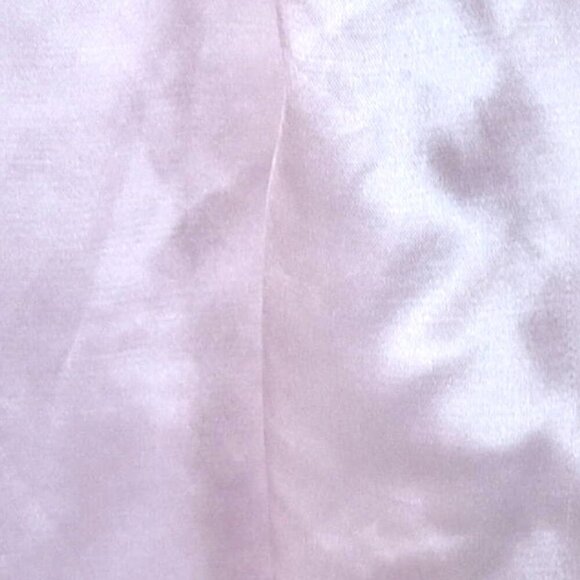 Vintage Jaclyn Smith Pink Satin Nightgown Sz M Long Sleeve Ruffle Lace Milkmaid - Picture 9 of 10